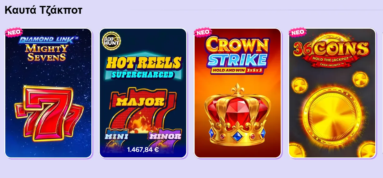 Spinbara καυτά jackpot slots Diamond Link, Hot Reels, Crown Strike, 36 Coins